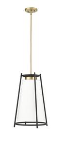 1-Light Pendant Light in Vintage Brass 