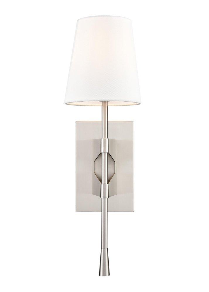 1-Light Wall Sconce in Brushed Nickel 