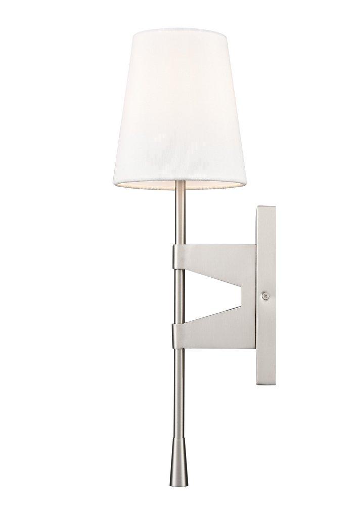 1-Light Wall Sconce in Brushed Nickel 