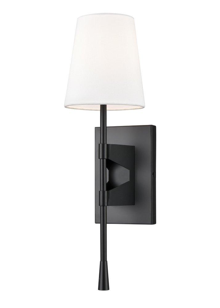 1-Light Wall Sconce in Matte Black 