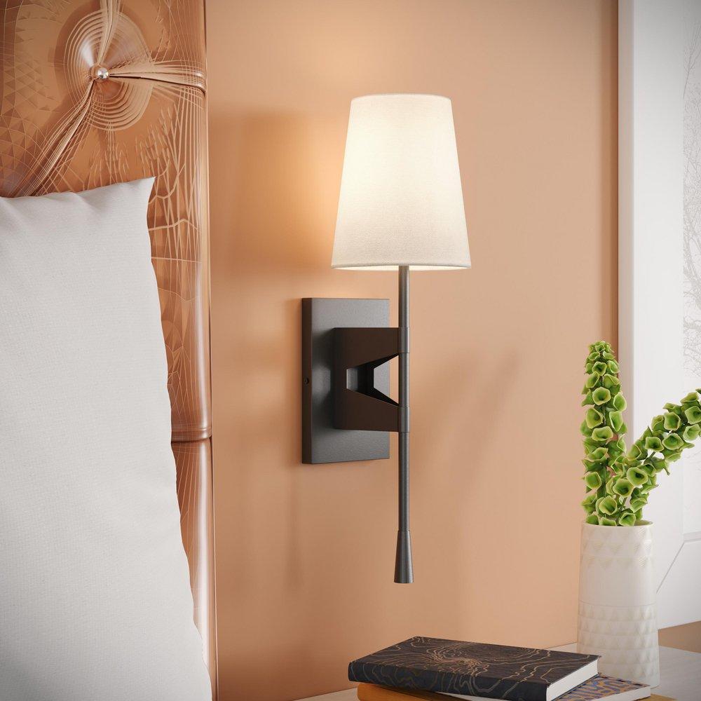 1-Light Wall Sconce in Matte Black 