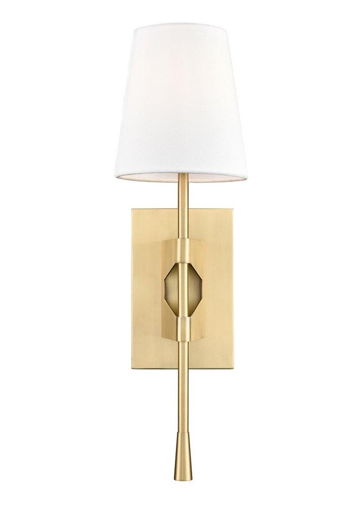 1-Light Wall Sconce in Vintage Brass 