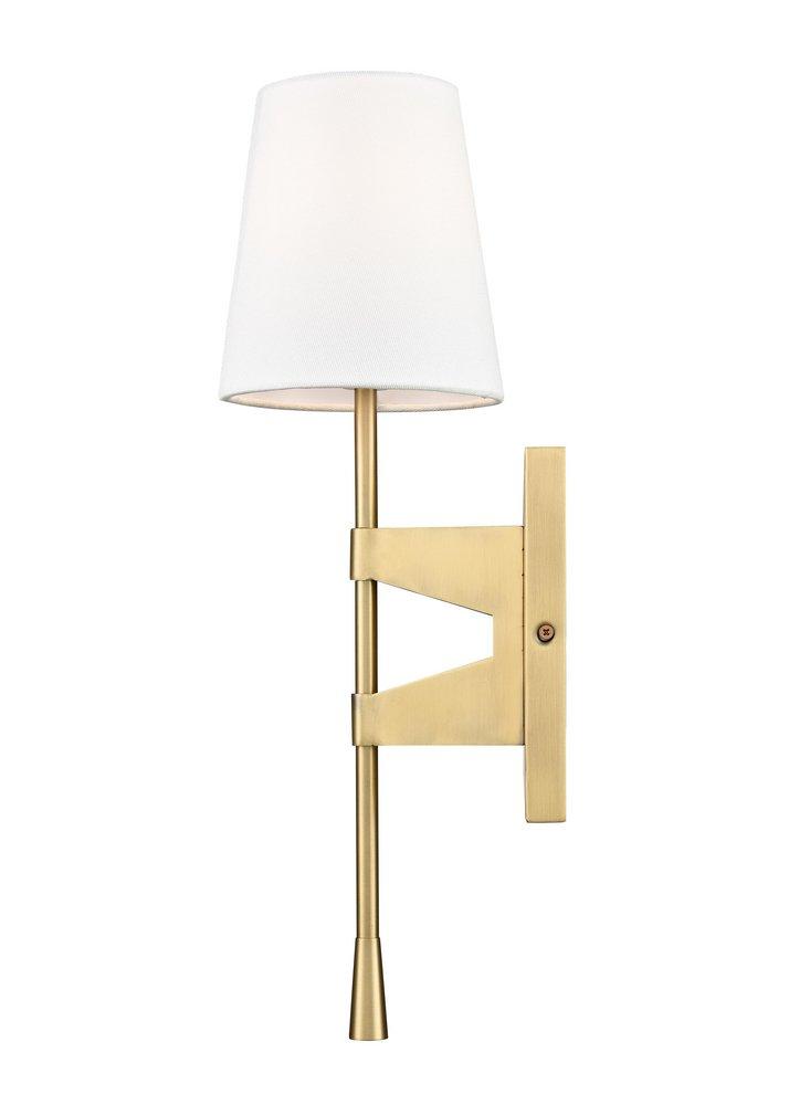 1-Light Wall Sconce in Vintage Brass 