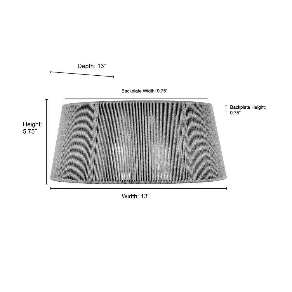 2-Light Flush Mount Ceiling Light in Brushed Nickel 