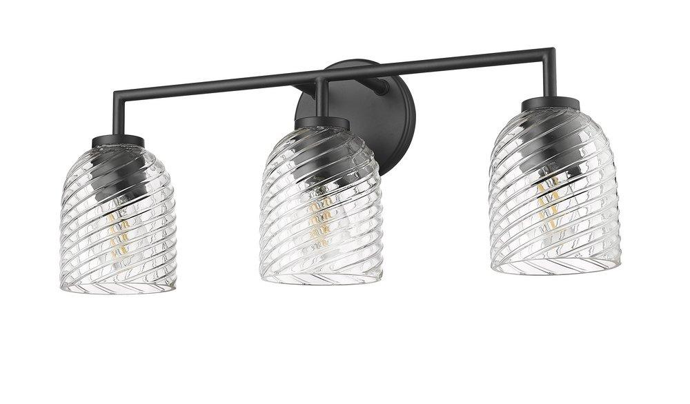 3-Light Vanity Fixture in Matte Black 