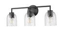 3-Light Vanity Fixture in Matte Black 