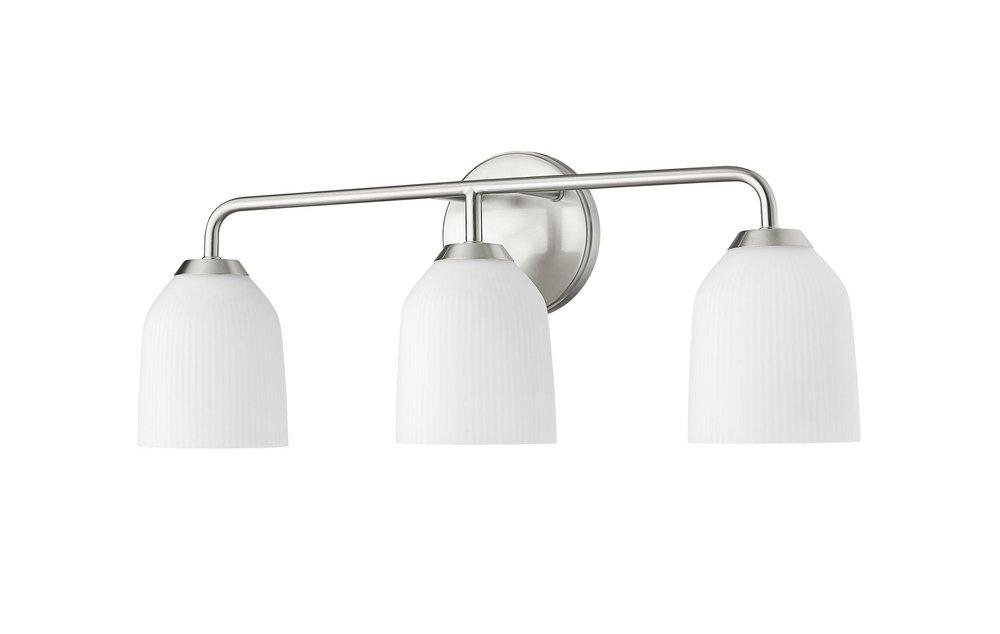 3-Light Vanity Fixture in Brushed Nickel 