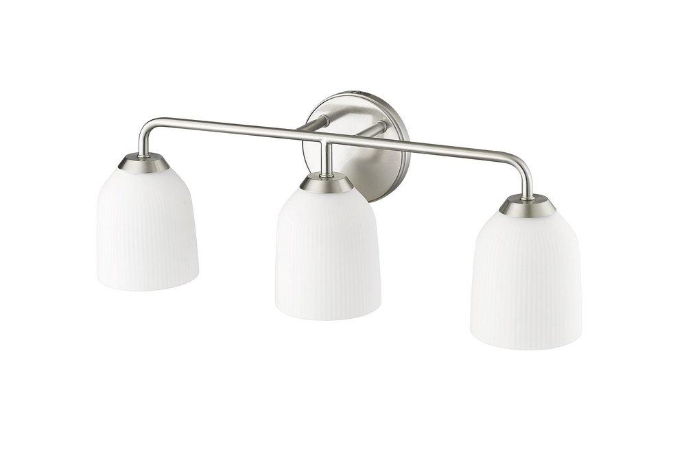 3-Light Vanity Fixture in Brushed Nickel 