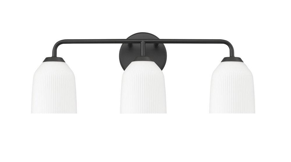3-Light Vanity Fixture in Matte Black 