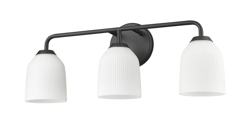 3-Light Vanity Fixture in Matte Black 