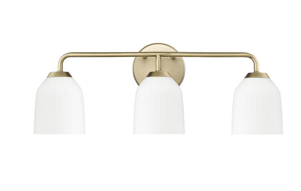 3-Light Vanity Fixture in Vintage Brass 