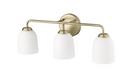 3-Light Vanity Fixture in Vintage Brass 