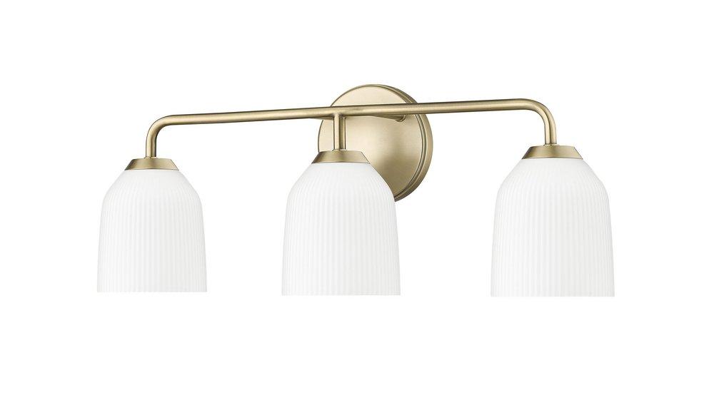 3-Light Vanity Fixture in Vintage Brass 