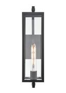 1-Light Outdoor Wall Sconce in Textured Black 