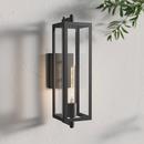 1-Light Outdoor Wall Sconce in Textured Black 