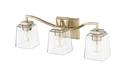 3-Light Vanity Fixture in Modern Gold 