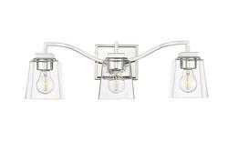 3-Light Vanity Fixture in Polished Nickel