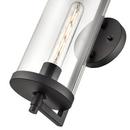 1-Light Outdoor Wall Sconce in Textured Black 