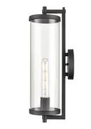 1-Light Outdoor Wall Sconce in Textured Black 