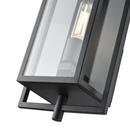 1-Light Outdoor Wall Sconce in Textured Black 