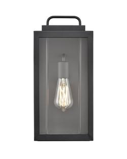 1-Light Outdoor Wall Sconce in Textured Black