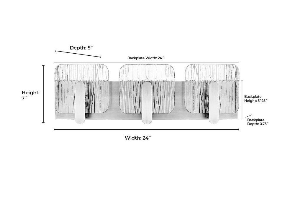 3-Light Vanity Fixture in Vintage Brass 