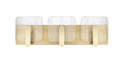 3-Light Vanity Fixture in Vintage Brass