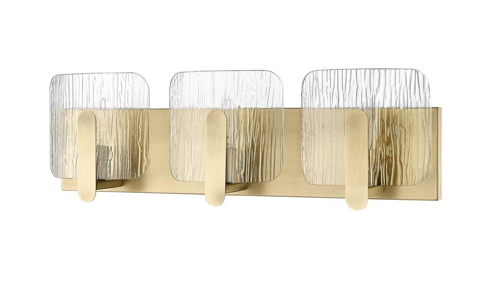 3-Light Vanity Fixture in Vintage Brass 