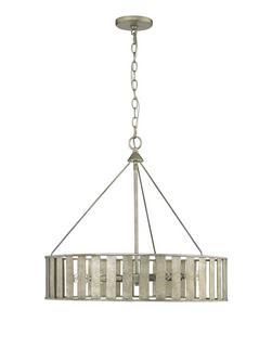 6-Light Chandelier Ceiling Light in Antique Silver