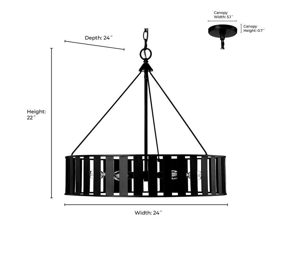 Millennium Lighting Antique Silver 6-Light Chandelier Ceiling Light 