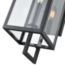 1-Light Outdoor Wall Sconce in Textured Black 