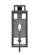 1-Light Outdoor Wall Sconce in Textured Black