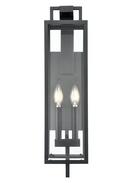 2-Light Outdoor Wall Sconce in Textured Black