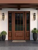 2-Light Outdoor Wall Sconce in Textured Black 