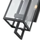 2-Light Outdoor Wall Sconce in Textured Black 