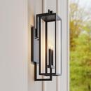 2-Light Outdoor Wall Sconce in Textured Black 