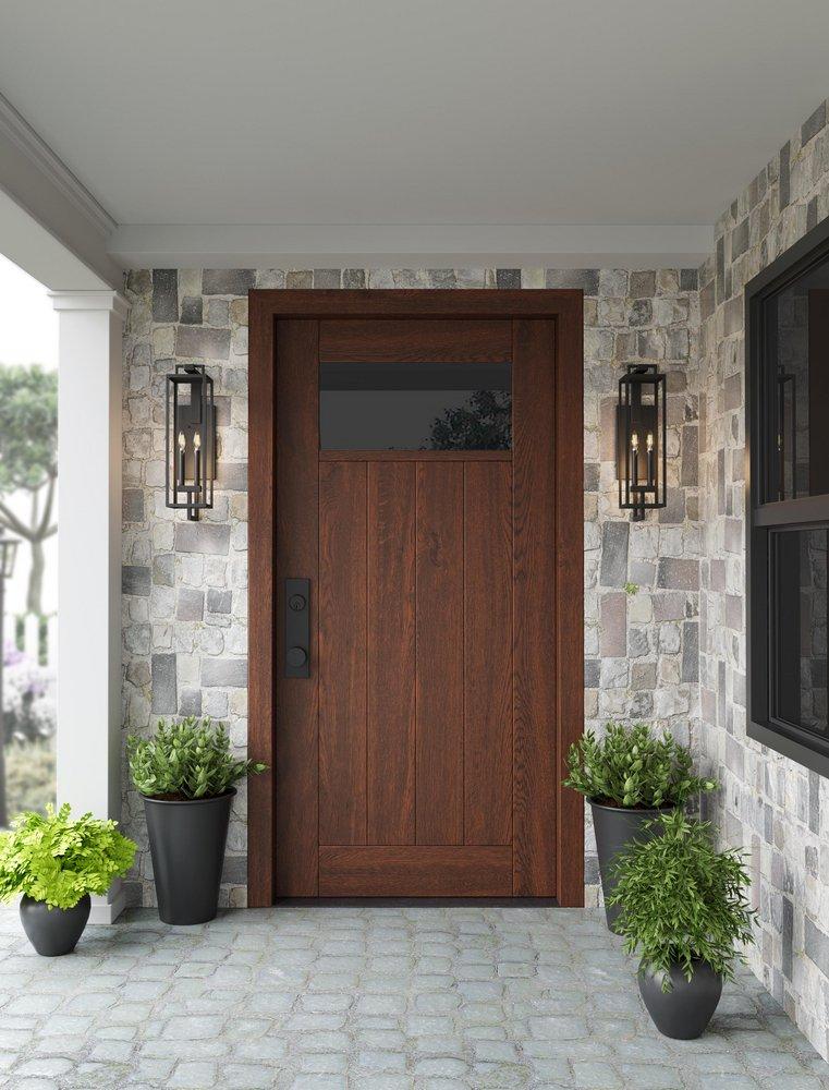 2-Light Outdoor Wall Sconce in Textured Black 