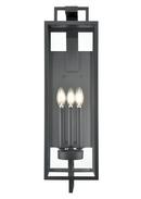 3-Light Outdoor Wall Sconce in Textured Black