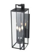 3-Light Outdoor Wall Sconce in Textured Black 
