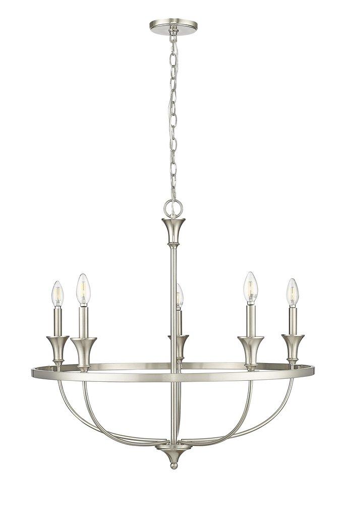 Millennium Lighting Brushed Nickel 5-Light Chandelier Ceiling Light 