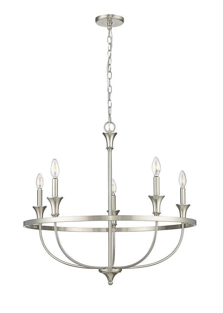 Millennium Lighting Brushed Nickel 5-Light Chandelier Ceiling Light 