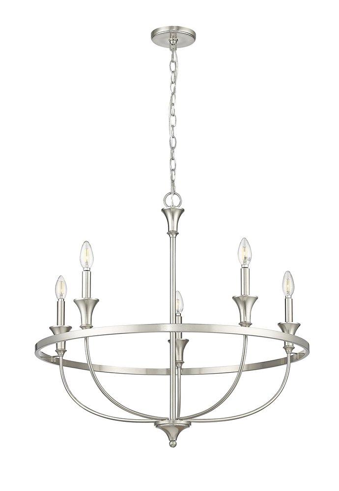 Millennium Lighting Brushed Nickel 5-Light Chandelier Ceiling Light 