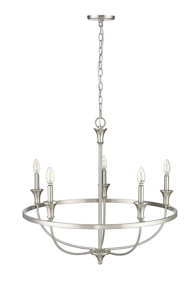 Millennium Lighting Brushed Nickel 5-Light Chandelier Ceiling Light 