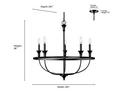 Millennium Lighting Brushed Nickel 5-Light Chandelier Ceiling Light 