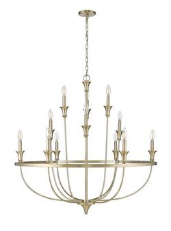 12-Light Chandelier Ceiling Light in Modern Gold
