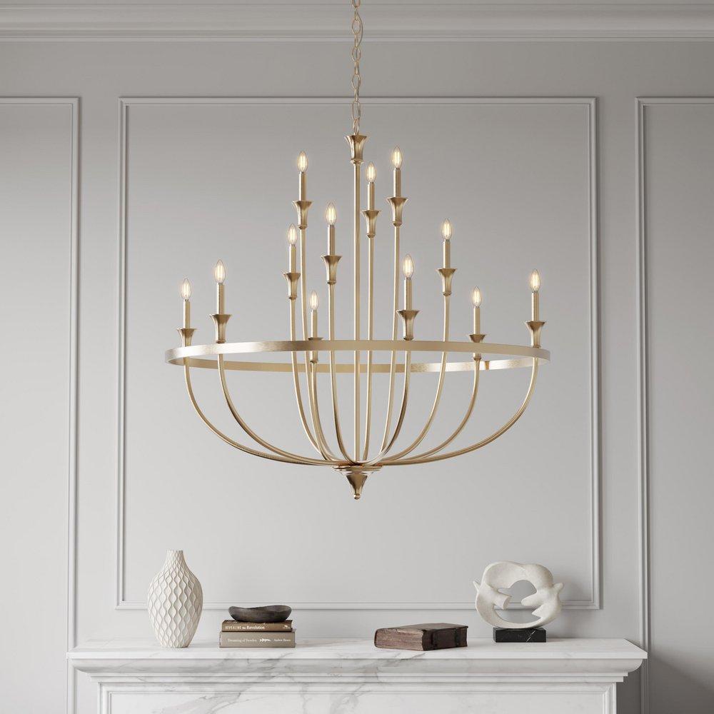 Millennium Lighting Modern Gold 12-Light Chandelier Ceiling Light 