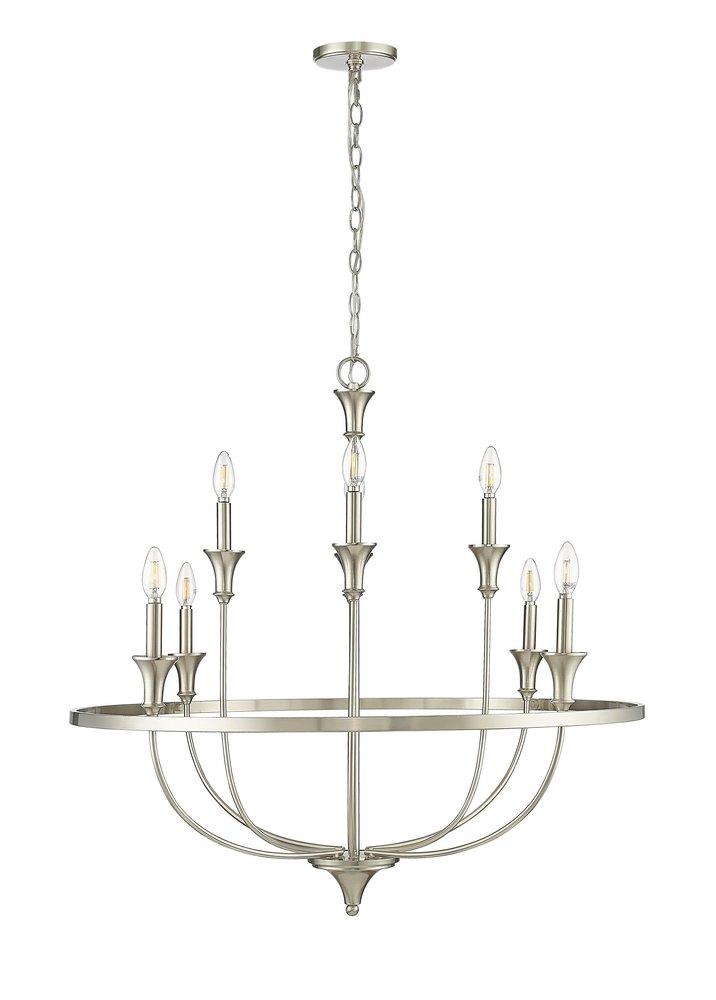 Millennium Lighting Brushed Nickel 8-Light Chandelier Ceiling Light 