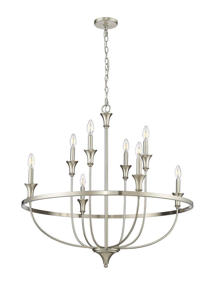 Millennium Lighting Brushed Nickel 8-Light Chandelier Ceiling Light 
