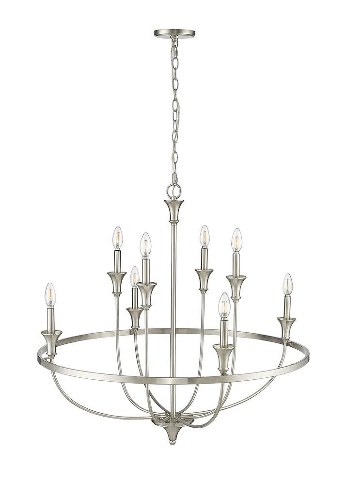 Millennium Lighting Brushed Nickel 8-Light Chandelier Ceiling Light 