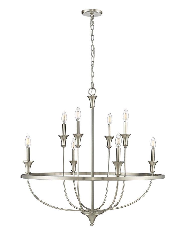 Millennium Lighting Brushed Nickel 8-Light Chandelier Ceiling Light 